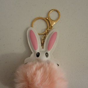 Bunny Pom Pom Purse Charm/Keychain